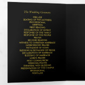 Twilight Bokeh Lights Hochzeitsprogramm Dreifach-gefaltete Programmkarte (Innen Erste Seite)