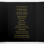 Twilight Bokeh Lights Hochzeitsprogramm Dreifach-gefaltete Programmkarte (Innenseite Mitte)