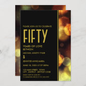 Twilight Bokeh Lights, Jahrestag Einladung (Vorne/Hinten)