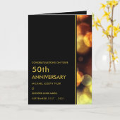 Twilight Bokeh Lights, Jahrestag Karte (Gelbe Blume)