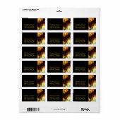 Twilight Bokeh Lights Wedding Adressaufkleber (Vorne)