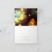 Twilight Bokeh Lights Wedding Dankeskarte (Innenseite)