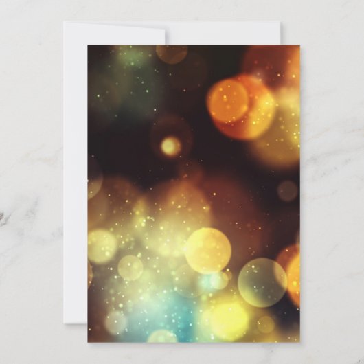 Twilight Bokeh Lights Wedding Einladung (Rückseite)