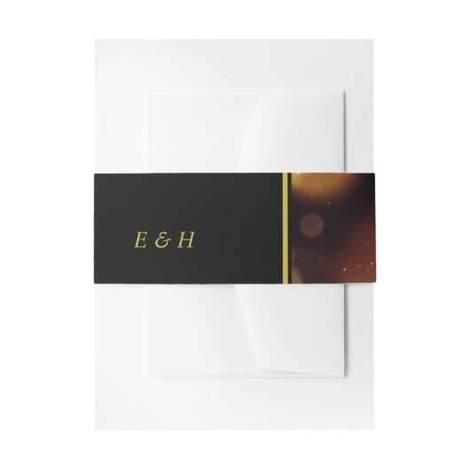 Twilight Bokeh Lights Wedding Einladungsbanderole (Vorderseite Beispiel)