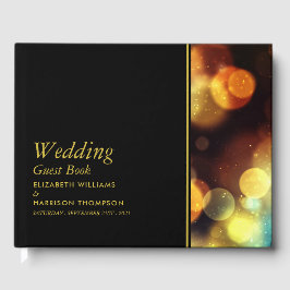 Twilight Bokeh Lights Wedding Guest Book Gästebuch