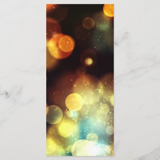 Twilight Bokeh Lights Wedding Menükarte (Rückseite)