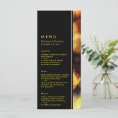 Twilight Bokeh Lights Wedding Menükarte (Stehend Vorderseite)