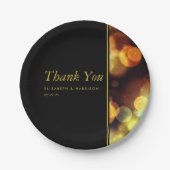 Twilight Bokeh Lights Wedding Pappteller (Vorderseite)