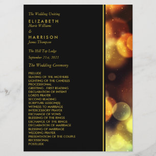 Twilight Bokeh Lights Wedding Programm