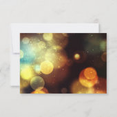 Twilight Bokeh Lights Wedding RSVP Karte (Rückseite)