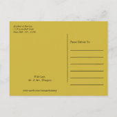 Twilight Bokeh Lights Wedding Save the Date Ankündigungspostkarte (Rückseite)