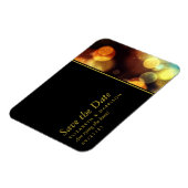 Twilight Bokeh Lights Wedding Save the Date Magnet (Linke Seite)