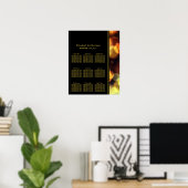 Twilight Bokeh Lights Wedding Seat Poster (Heimbüro)
