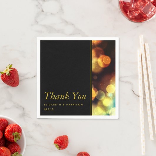 Twilight Bokeh Lights Wedding Serviette (Beispiel)