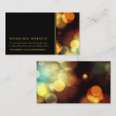 Twilight Bokeh Lights Wedding Website Begleitkarte (Vorne/Hinten)