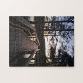 Twilight-Brücke im Zypressenwald Puzzle (Horizontal)