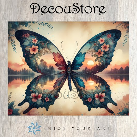 Twilight Butterfly Decoupage Seidenpapier