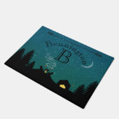 Twilight Camping Scene Door Mat Fußmatte (Schrägansicht)