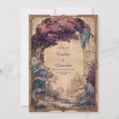 Twilight Castle Bezaubernde Waldhochzeit Einladung (Vorderseite)