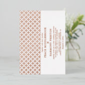 Twilight Charms Rose Gold White Wedding Folieneinladung (Stehend vorne)