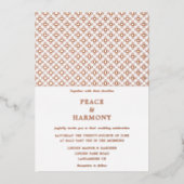 Twilight Charms Rose Gold White Wedding Folieneinladung (Vorderseite)