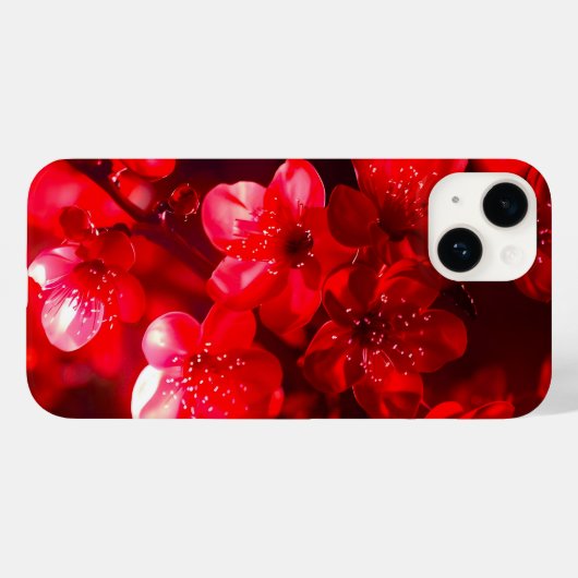 Twilight Cherry Blossom Glow Case-Mate iPhone Hülle (Rückseite (Horizontal))