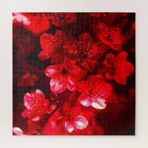 Twilight Cherry Blossom Glow Puzzle