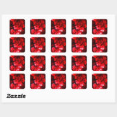 Twilight Cherry Blossom Glow Quadratischer Aufkleber (Blatt)