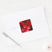 Twilight Cherry Blossom Glow Quadratischer Aufkleber (Umschlag)