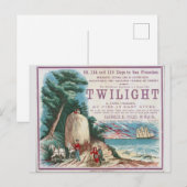 Twilight Clipper Segelschiff Postkarte (Vorne/Hinten)