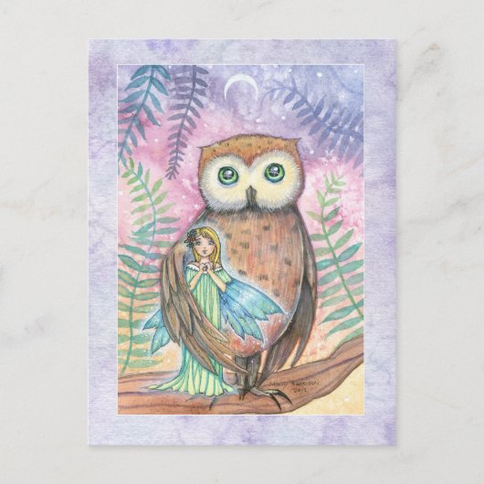 Twilight Companies Owl und Fee Postkarte (Vorderseite)