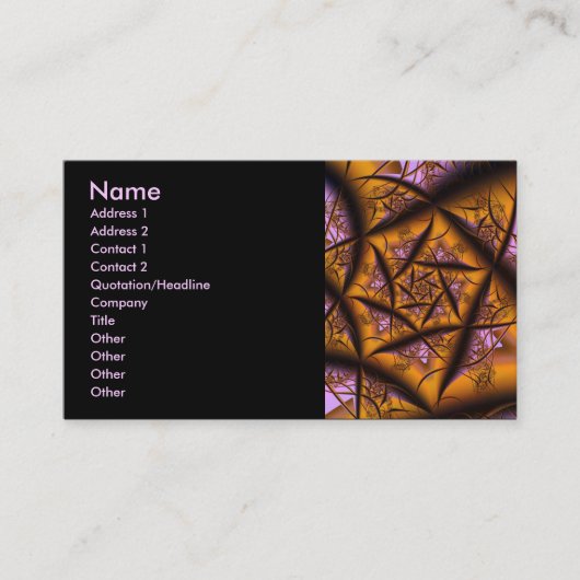 Twilight Coole Abstrakte Kunst, Fraktal und Kultur Visitenkarte (Vorderseite)