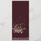 Twilight Dandelion Wedding Menükarte (Rückseite)