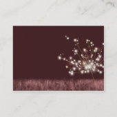 Twilight Dandelion Wedding Reception Begleitkarte (Rückseite)