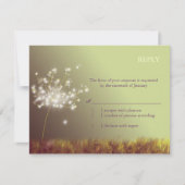 Twilight Dandelion Wedding RSVP (Vorderseite)