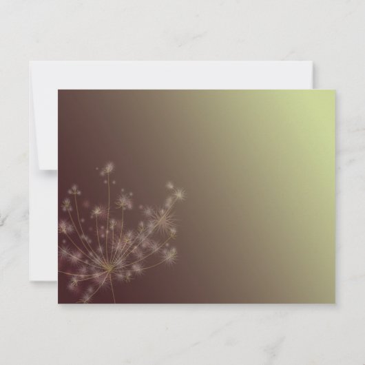 Twilight Dandelion Wedding RSVP (Rückseite)