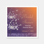 Twilight Dandelions Brautparty Serviette (Vorderseite)