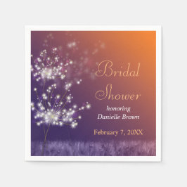 Twilight Dandelions Brautparty Serviette