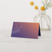 Twilight Dandelions Wedding Platzkarte (Rückseite)