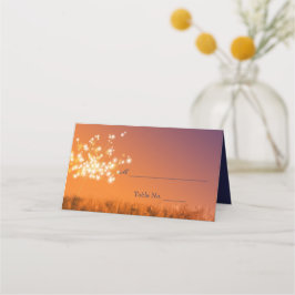 Twilight Dandelions Wedding Platzkarte