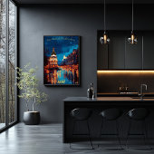 Twilight Dreams of Madrid - Cityscape in Dusk Poster