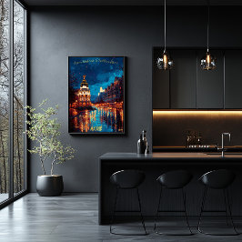 Twilight Dreams of Madrid - Cityscape in Dusk Poster