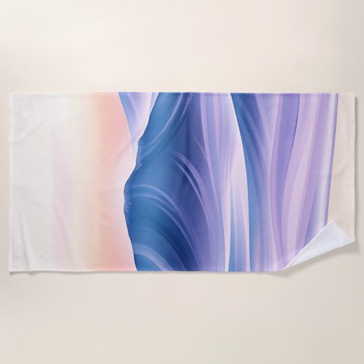 Twilight Drift Fluid Abstrakt Coastal Strandtuch (Vorderseite)