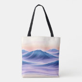 Twilight Drift Fluid Abstrakt Coastal Tasche (Rückseite)