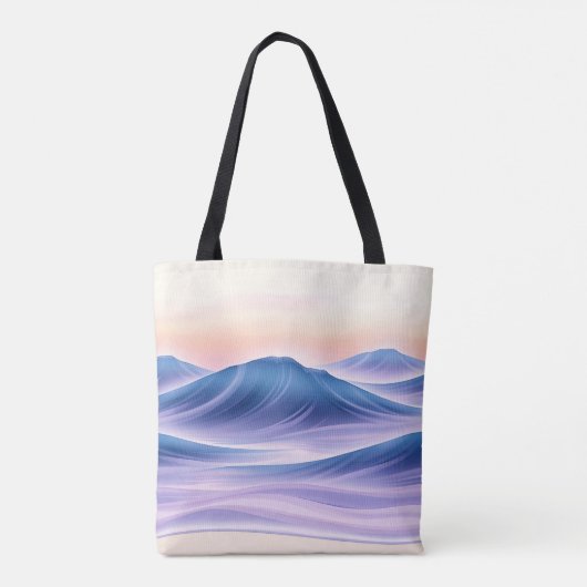 Twilight Drift Fluid Abstrakt Coastal Tasche (Rückseite)