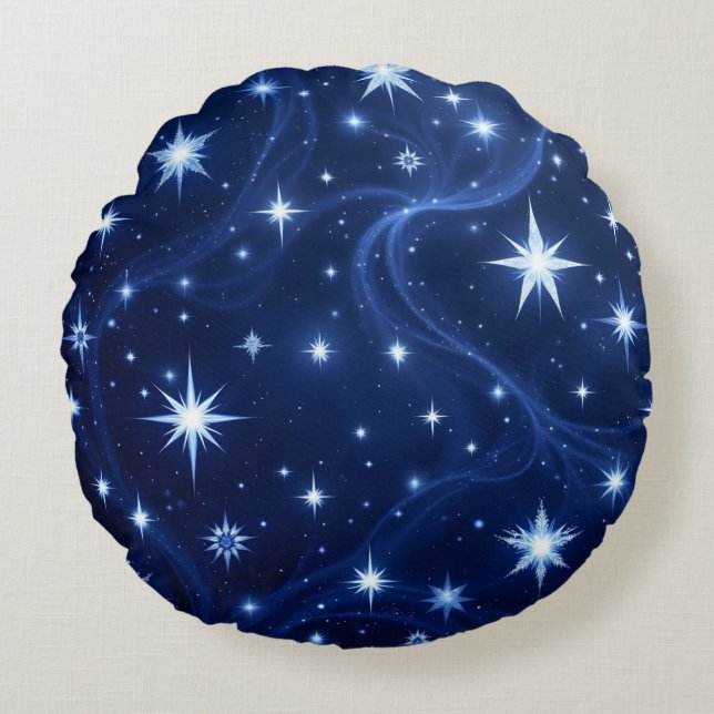 Twilight Drift Rundes Kissen (Vorderseite)