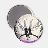 Twilight Fairy Art Magnete Fairy Silhouette Magnet (Vorderseite/Rückseite)