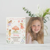 Twilight Fairy Geburtstag Einladung mit Foto (Stehend Vorderseite)