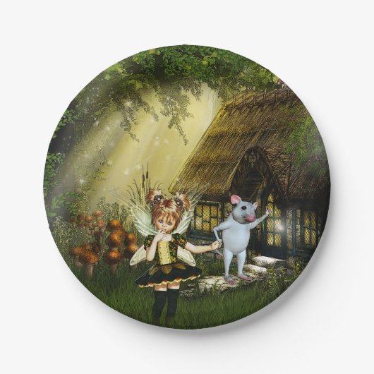 Twilight Fairy Haven Pappteller (Vorderseite)