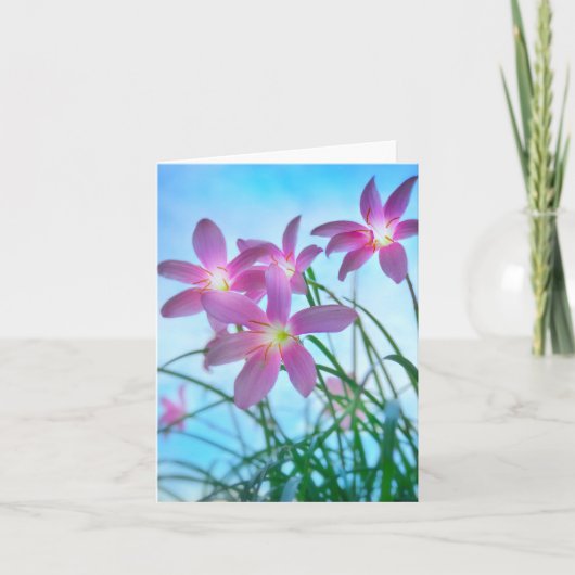 Twilight Fairy Lilies Note Card Karte (Vorderseite)